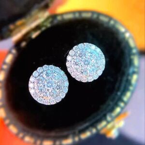 Dazzling Silver Crystal Earrings